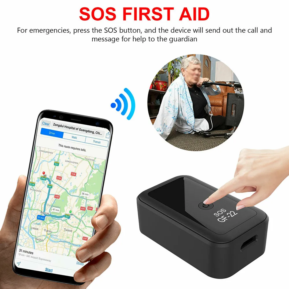 

GF22 Car GPS Tracker Strong Magnetic Small Location Device Fits Truck Record GPS Tracker