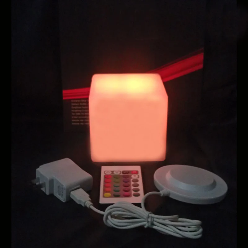 RGB перезаряжаемая светодиодная подсветка мебель дистанционное управление внешний светодиодный куб стул бар KTV Pub пластиковые столы освещение AC80-265V