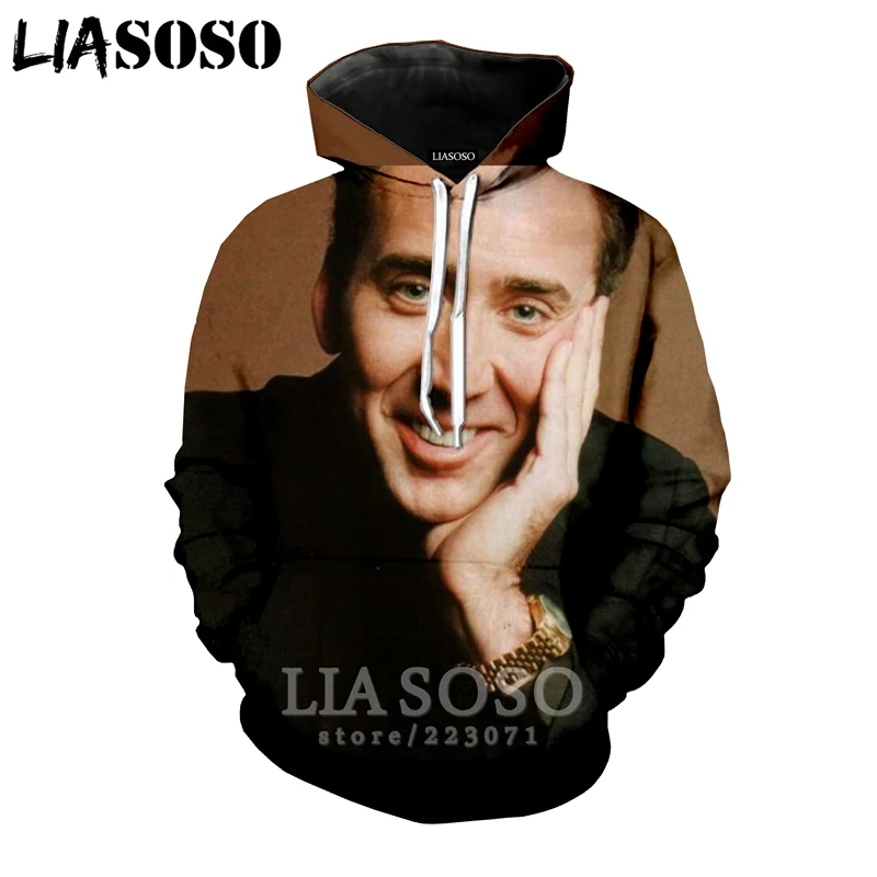 Новинка зимний Свитшот liaseo для мужчин и женщин толстовка с 3D рисунком Николаса