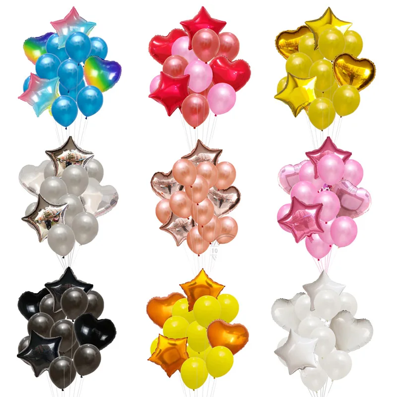 14 шт. воздушных шаров из латекса Звезда Воздушные шары фольги с днем рождения