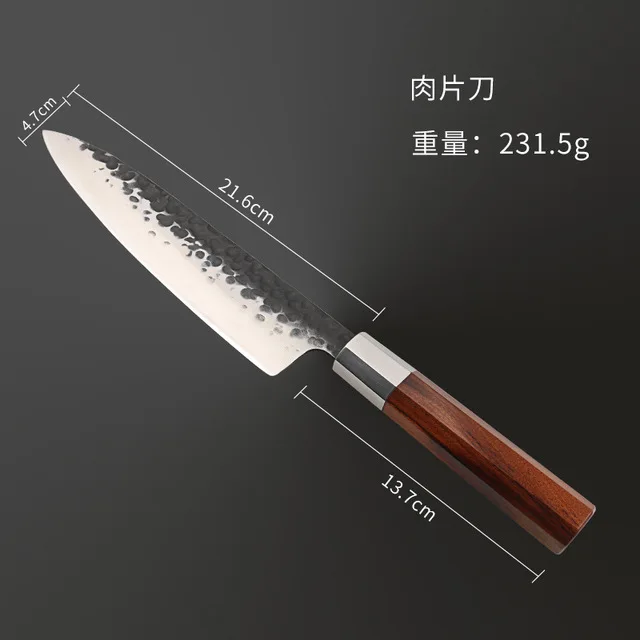 Черный YEELONG традиционные японские Профессиональный гьюто Кухня шеф-повара Ножи-Премиум гироборд с колесами 8 дюймов с высоким содержанием углерода Нержавеющая сталь Gyuto нож для суши с высокой устойчивостью к коррозии - Цвет: Черный