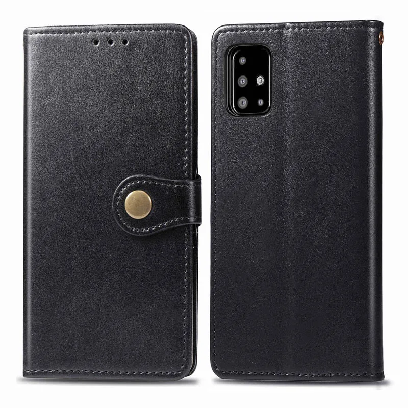 For Samsung Galaxy A71 Case PU Leather Wallet Magnetic Adsorption ShockProof Flip Book cover A 71 Phone Cases  Мобильные