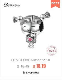 Devolove лето бусины из стерлингового серебра 925 Розовый дорожная сумка Шарм Fit браслет Pandora для женщин DIY ювелирные изделия