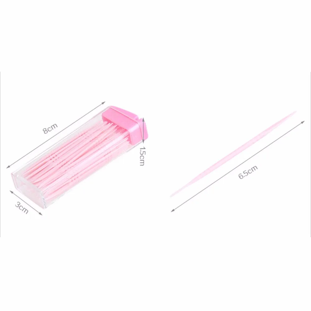 

New Double Head 50pcs/box Dental Floss Interdental Toothpick Brush Brush Teeth Stick Dental Oral Care Toothpicks Floss Pick