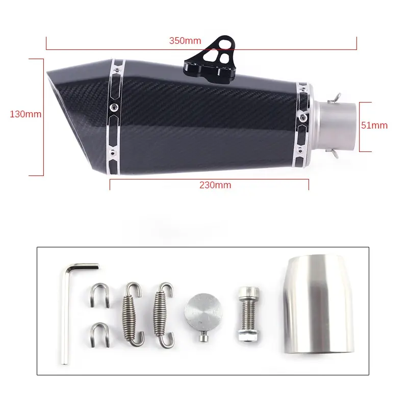 

Universal Motorcycle Exhaust Muffler Escape Pipe Slip On ZRX1100 ZZR1100C ZZR1100D GPZ900R 1400GTR Ninja650 Ninja300 Ninja250SL