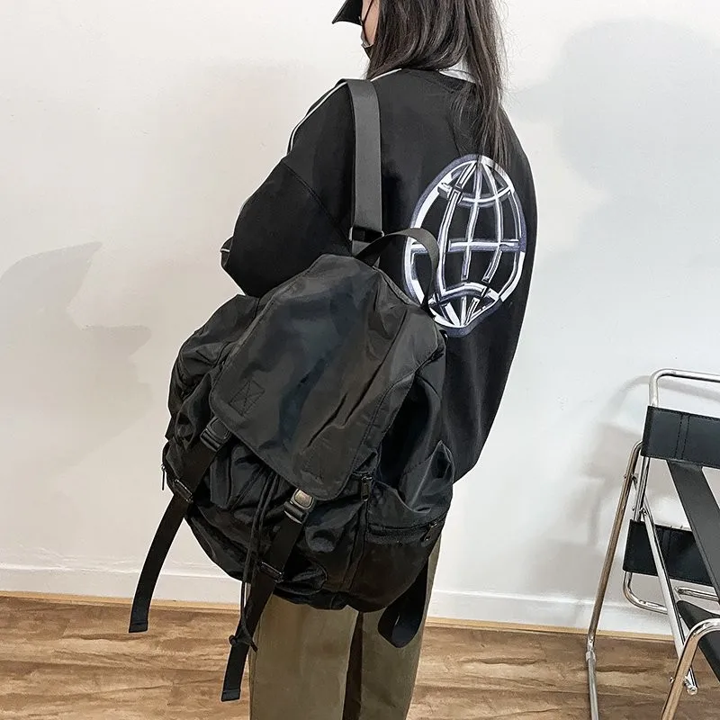 Leisure Large Capacity Mochila New Fashion Polyester Fabric Backpack Trend Cool Couple Bagpack Retro College Student School Bags |