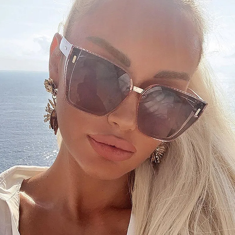 Очки солнцезащитные женские квадратные с градиентом роскошные брендовые