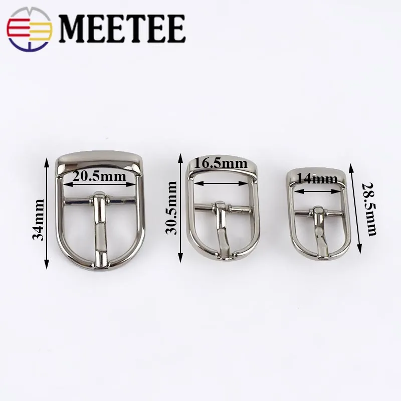 Meetee 5/10 шт. 13/16/20 мм металлический штырь пряжки ремня регулятора сумки ремень слайдер; с пряжкой; большие размеры DIY кожа аппаратных аксессуаров BF071