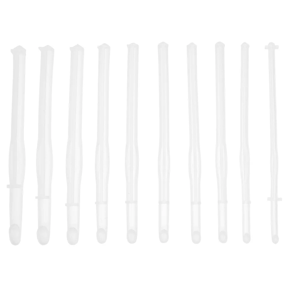 10 шт. силиконовых кейсов вязальные крючки в комплекте набор форм для Вязание Иглы