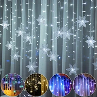 flashing snowflake led string lights led snowflake lamp outdoor waterproof xmas holiday party 4m96 icicle wave fairy light eu