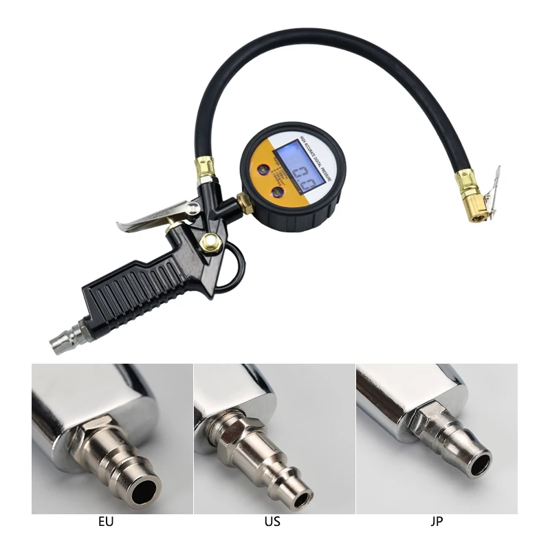 

255PSI Digital Pressure Gauge Car Tire Air Pressure Gauge Dial Meter Vehicle Inflation Gun Handle Grip Trigger Inflator For Auto