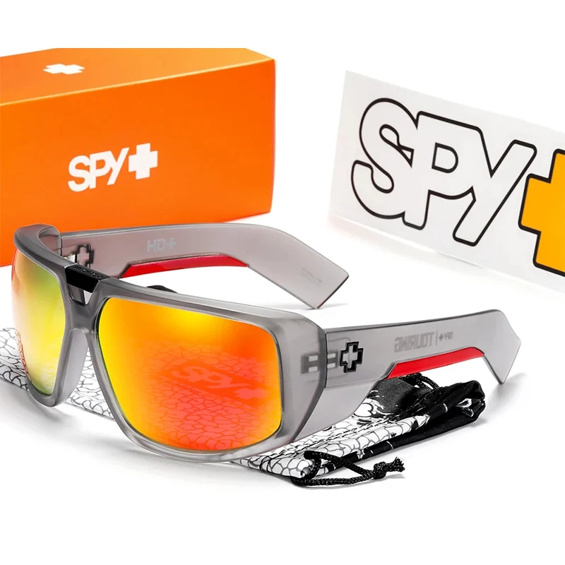 

SPY TOURING Polarized Sunglasses for Men Women Wrap Around Shield Sports Sun Glasses UV400 Oversized Goggles Mirror With Case
