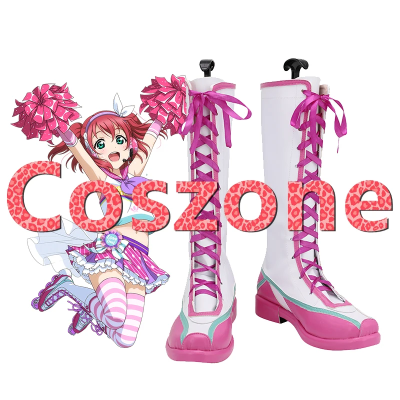 Обувь для косплея LoveLive Sunshine Aqours Cheerleader Ruby Kurosawa сапоги костюмированной вечеринки