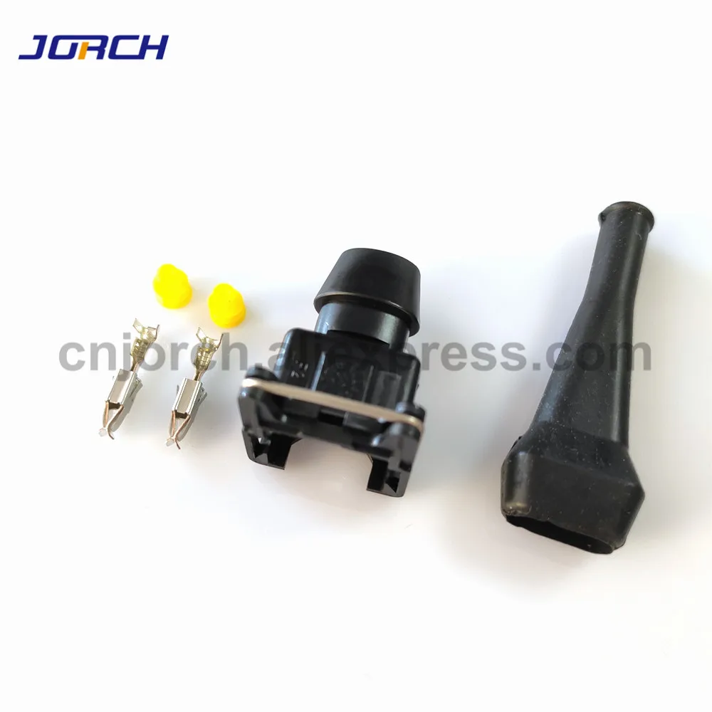 1 комплект 2 Pin AMP Tyco топливный инжектор разъем водонепроницаемый Junior power(мини таймер) разъем с резиновой загрузкой для автомобилей