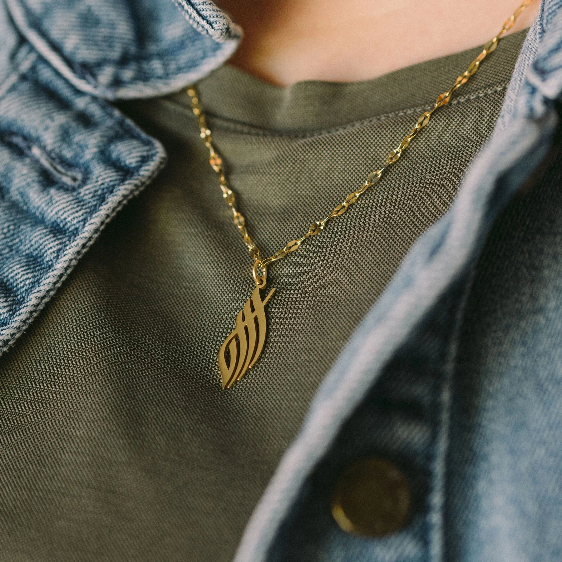 Ожерелье для каллиграфии Аллах | Женское ожерелье с подвеской из нержавеющей