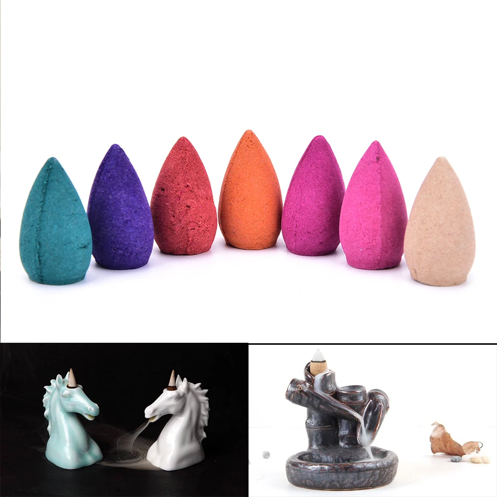 70 шт традиционный ароматерапия конус естественный дыма башня конусов пуля