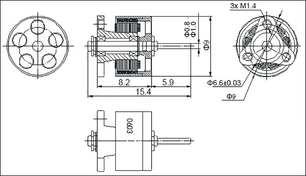 4 шт. SE0603 KV16000/KV19000 бесщеточный двигатель 1S 0,8 мм/1,0 мм вал для FPV Радиоуправляемый вертолет Racer Muitcopter запчасти