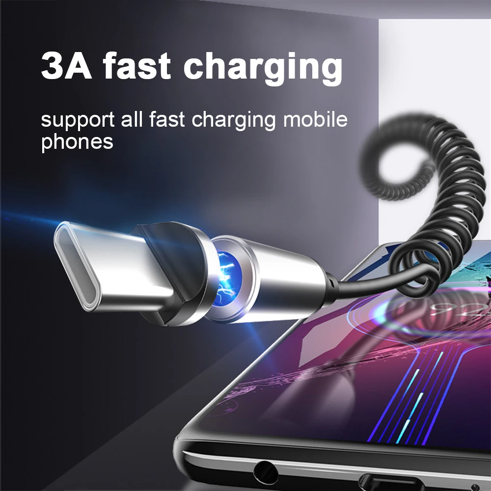 

Магнитный кабель 3 А, кабель Type-C для быстрой зарядки Xiaomi, Micro USB, зарядный шнур для Lightning, кабели для iPhone 13 Pro Max