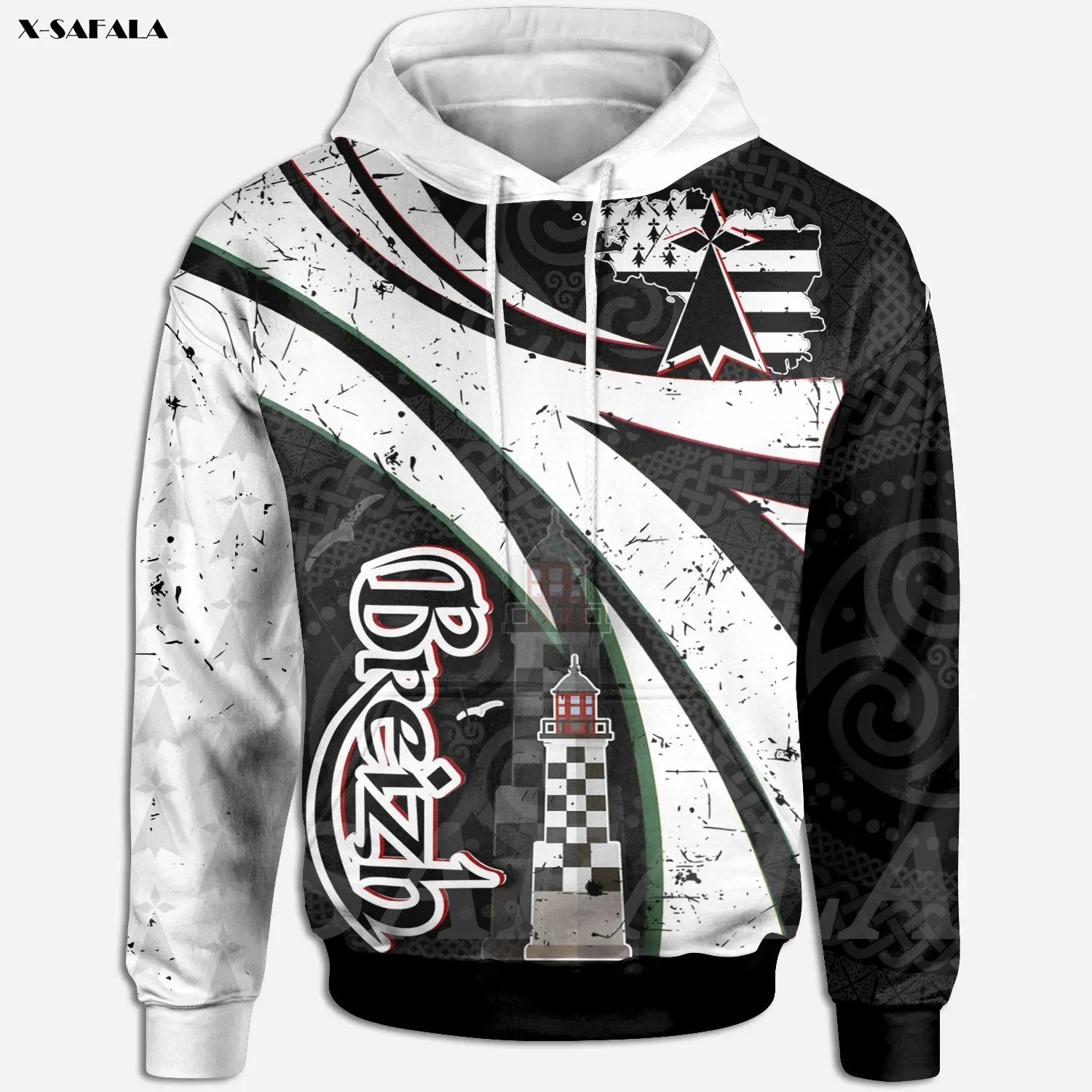 Толстовка мужская с 3D принтом пуловер на молнии свитшот Джерси спортивные