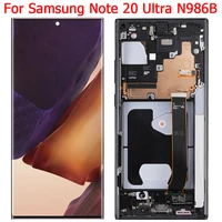 original n986b display for samsung galaxy note 20 ultra display with frame 6 9 note20 ultra sm n986f lcd touch screen panel