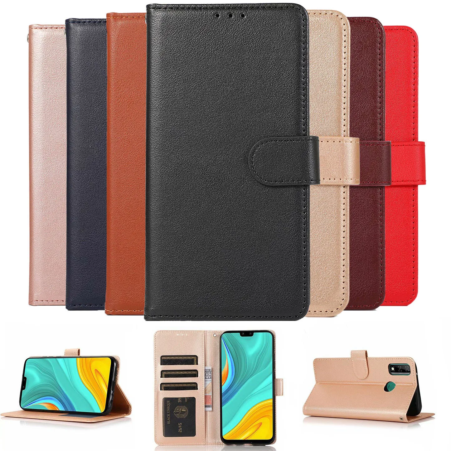 Flip Wallet Leather Case For Samsung Galaxy S5 S6 S7 Edge S8 S9 S10 E S20 FE S21 Plus Note 10 20 Ultra Lite 9 Card Book Cover