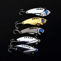 1pcs 11g5cm metal spoon hard fishing lure artificial wobblers for trolling trout spoon bait bass pike with treble hook