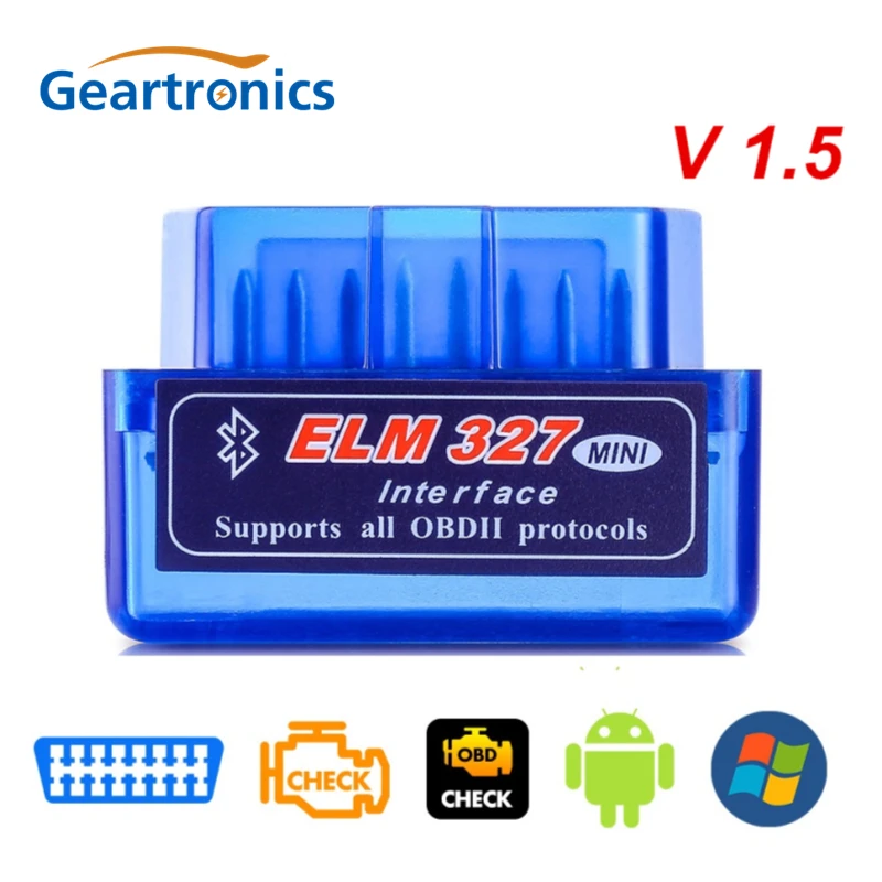 Супер Мини OBD2 V1.5 Elm327 Bluetooth V 1 5 OBD 2 Elm 327 Автомобильный диагностический сканер OBDII