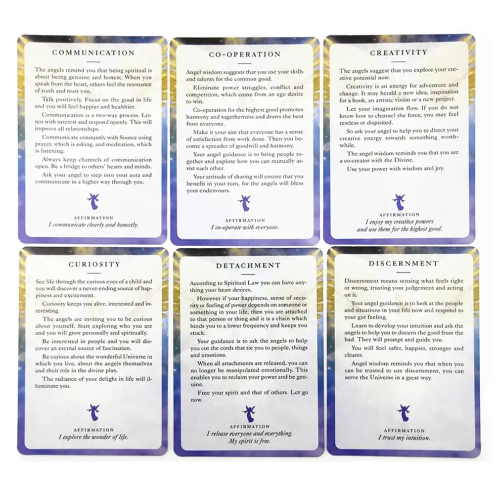 54ps Tarot Cards Deck Angels of Light Oracle Divination Fate Board Games English for Family Gift Party | Игрушки и хобби