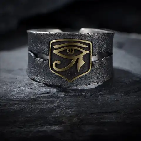 Новое кольцо для глаз Jinling сила Хорус Анубис древнее египетское кольцо-хранитель Фараона