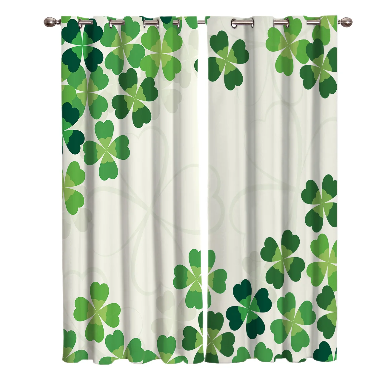 День Святого Патрика тематические четырехлистные Клевер оконные занавески valance