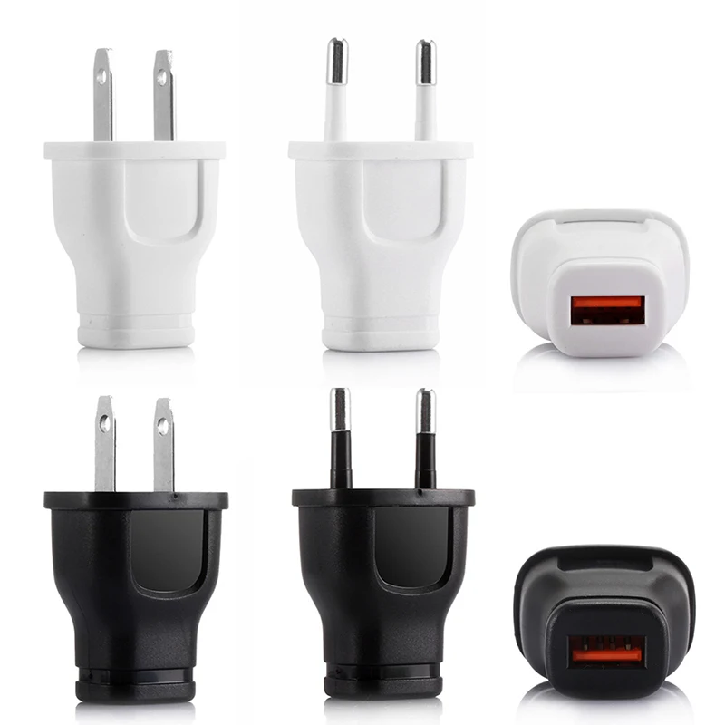 Universal EU US Plug USA Europe Travel Wall AC Power Adapter USB Output 1A Charger Socket Converter Supply Adaptor | Электроника