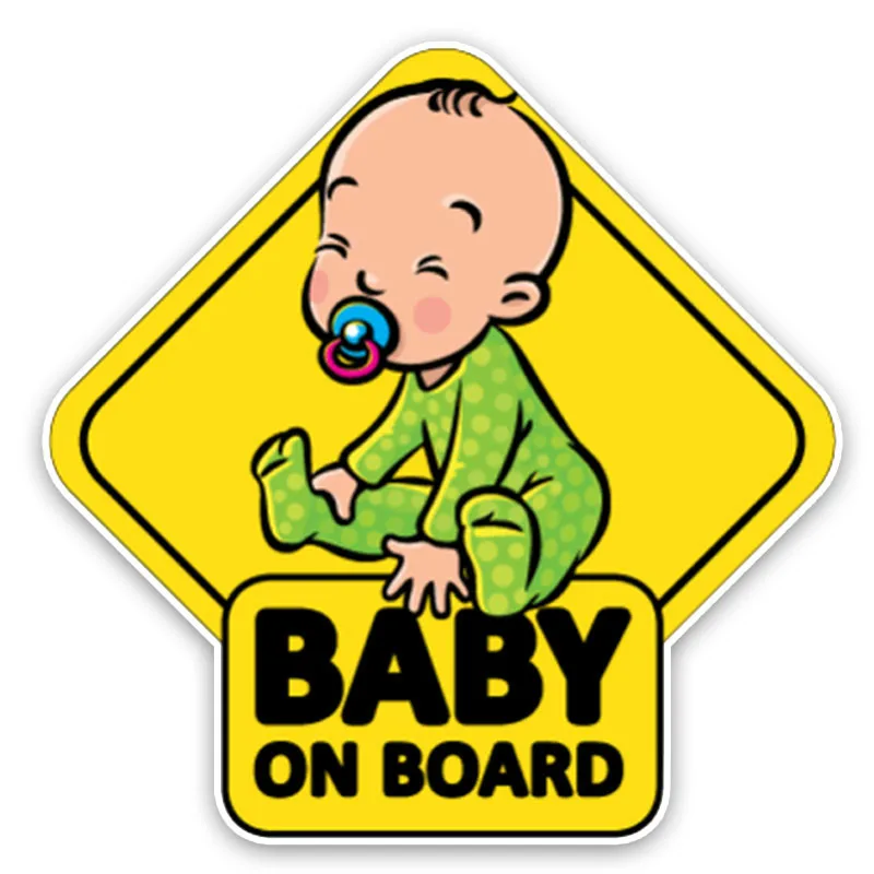 

Hot Sell Personality BABY ON BOARD Car Sticker Accessories Vinyl PVC 14cm*14cm Motorcycle Waterproof Reflective Car Window Decal