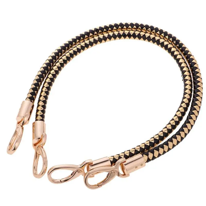 New 1 pair of bag accessories ladies adjustable wallet tote handle 60cm-black gold as described | Багаж и сумки