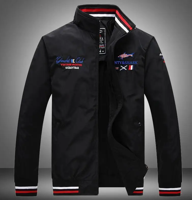 Высокое качество Весна Осень для мужчин Slim Fit shark мужчин s куртки M-4XL парка Повседневная брендовая одежда Eden верхняя одежда новейшая кукла с акулой - Цвет: 15302 Black