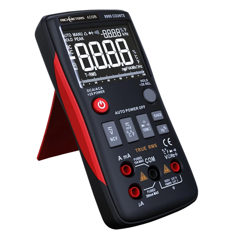 RM409B Digital Multimeter Button 9999 Counts With Analog Bar Graph AC/DC Voltage Ammeter Current Ohm Auto/Manual | Инструменты