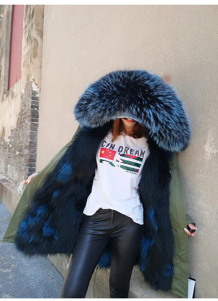 Новинка 2020 Женское пальто средней длины с подкладкой из лисьего меха вышивкой и