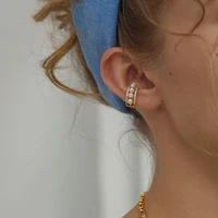 fmily minimalist 925 sterling silver sweet pearl zircon no pierced ear bone clip retro fashion earrings for girlfriend gifts