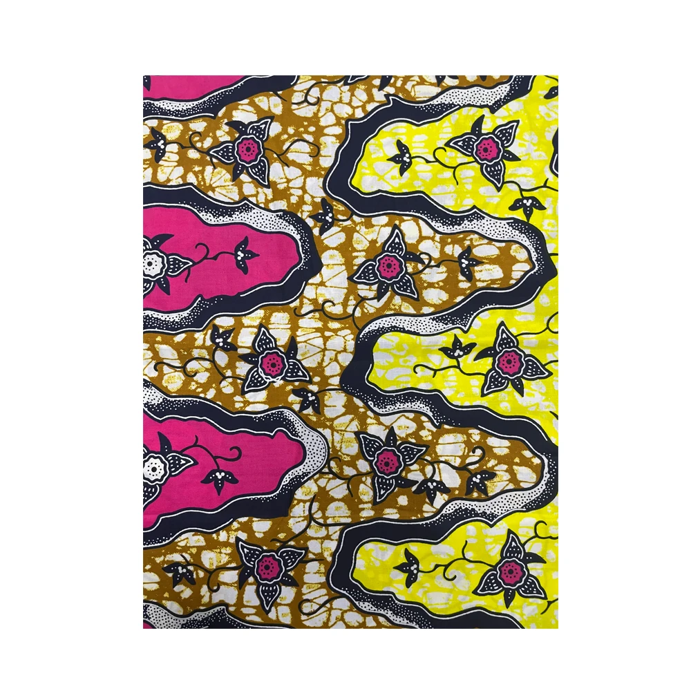 2019 Новый дизайн настоящий набивные ткани Африканский воск блок 100% хлопок 6 ярдов