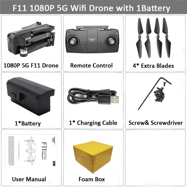 1080P 1BAT FB SJRC F11 GPS 5G WiFi FPV с камерой 1080P Бесщеточный Quadcopter 25 мин. Время полета Жест Складная рукоятка Selfie RC Dron VS CG033 - Цвет: 1080P 1BAT FB