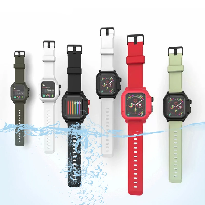 

New Waterproof sport Band for Apple Watch 40mm 44mm Strap Bracelet bands for iWatch Series 4 Watchband Accessories pulseira