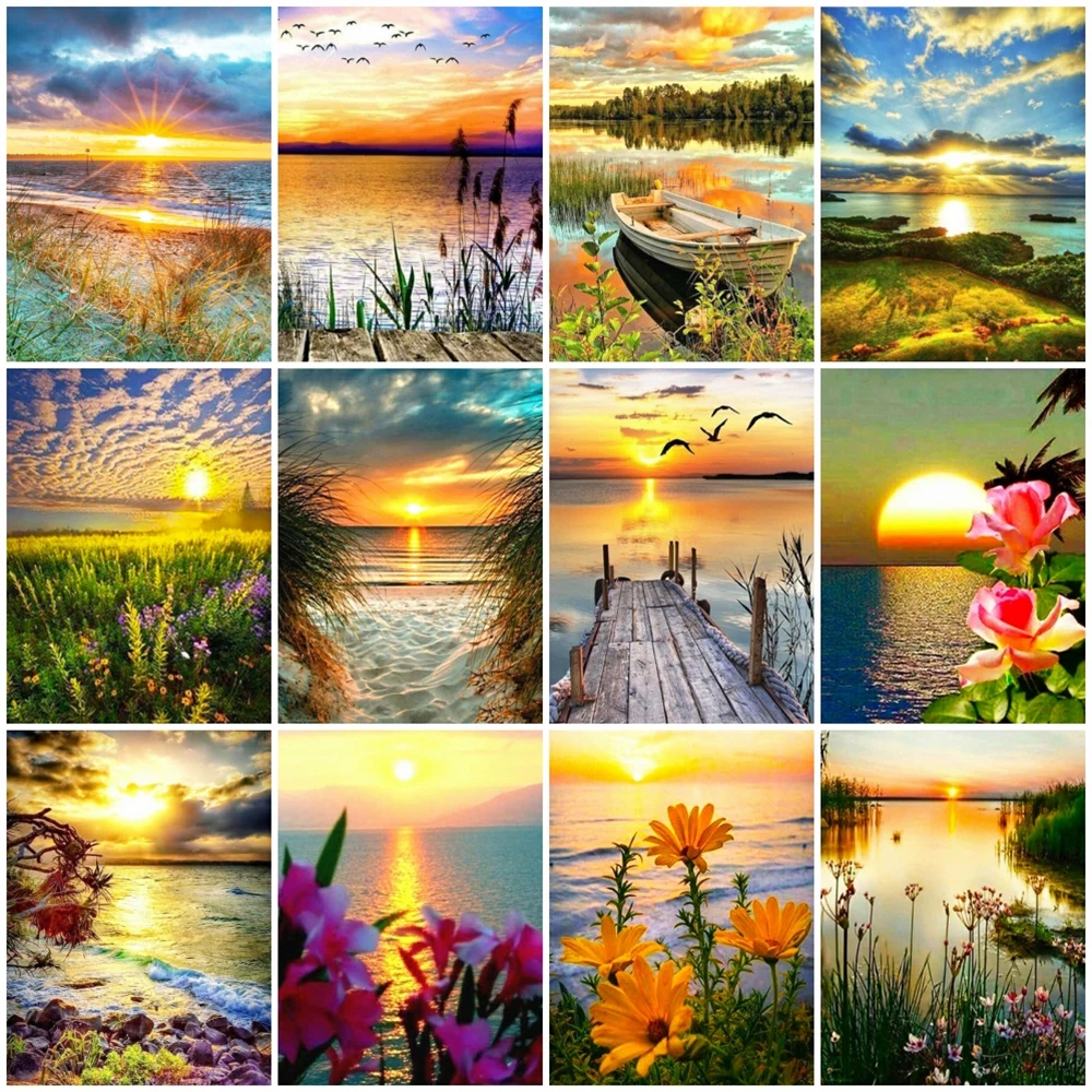 

Картина из страз YI Bright 5d, Новые поступления, закат, природа, картина Стразы, алмазная вышивка, пейзаж, мозаика, домашний декор