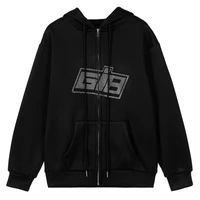 y2k fashion rhinestone zipper oversized hoodies e girl vintage solid letter long sleeve black sweatshirts autumn outfits 2022