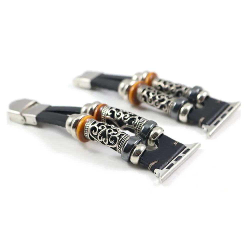 Ремешок из натуральной кожи для Apple Watch band 44 мм/40 мм iWatch 38 мм/42 ручной работы