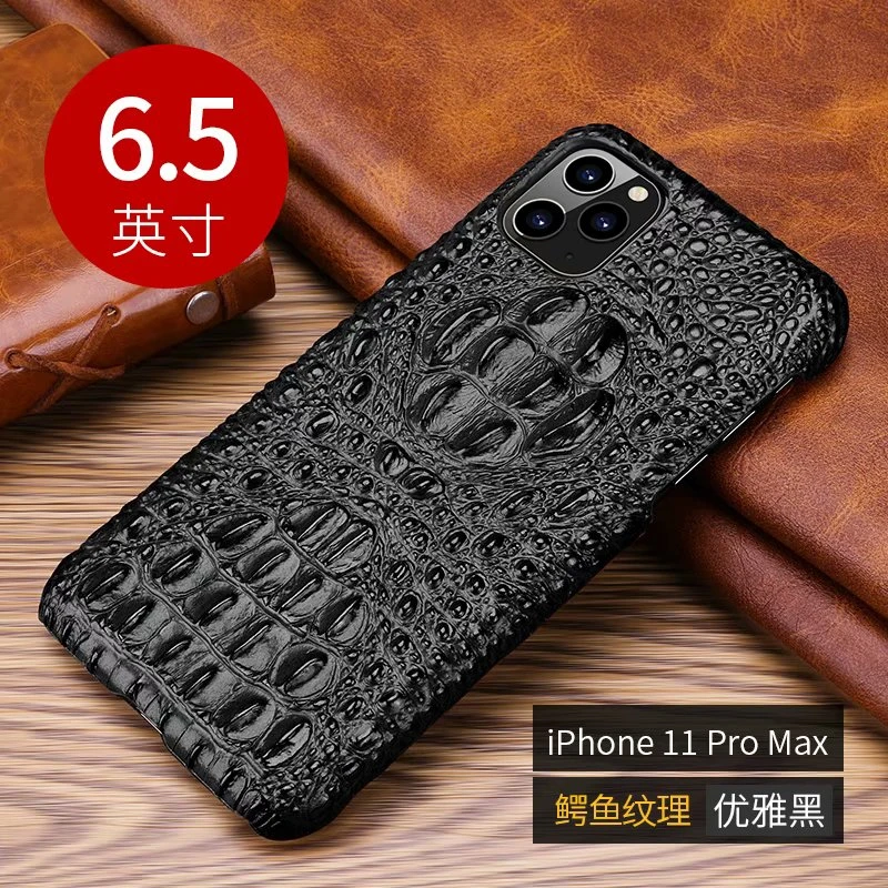 Чехол из воловьей кожи с узором крокодила для Apple IPhone 11 Pro Max XR стереоскопический 3D чехол из натуральной кожи для телефона модный
