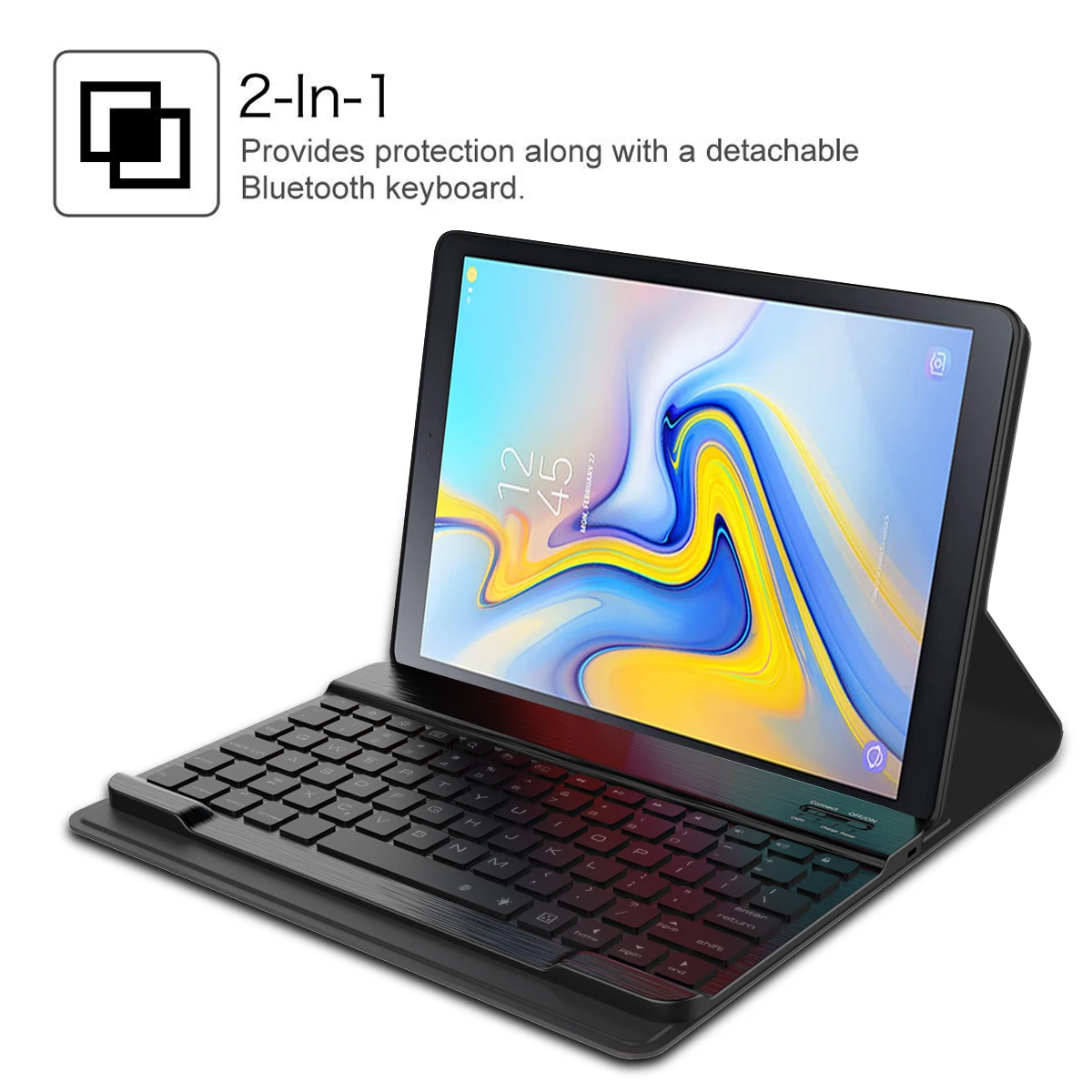 Противоскользящий черный кожаный чехол для планшета защитный Samsung Galaxy Tab A 10 5 T595