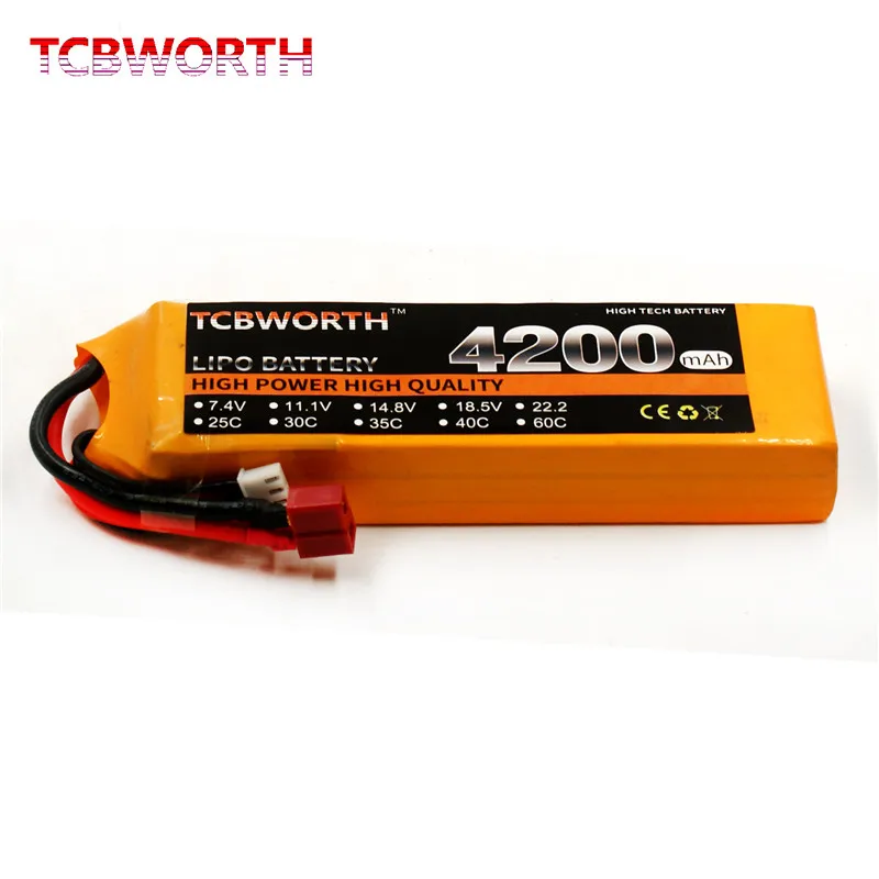 TCBWORTH провод с силикатной гелевой Батарея 11 1 V 4200 мА/ч 25C батареи 3S для