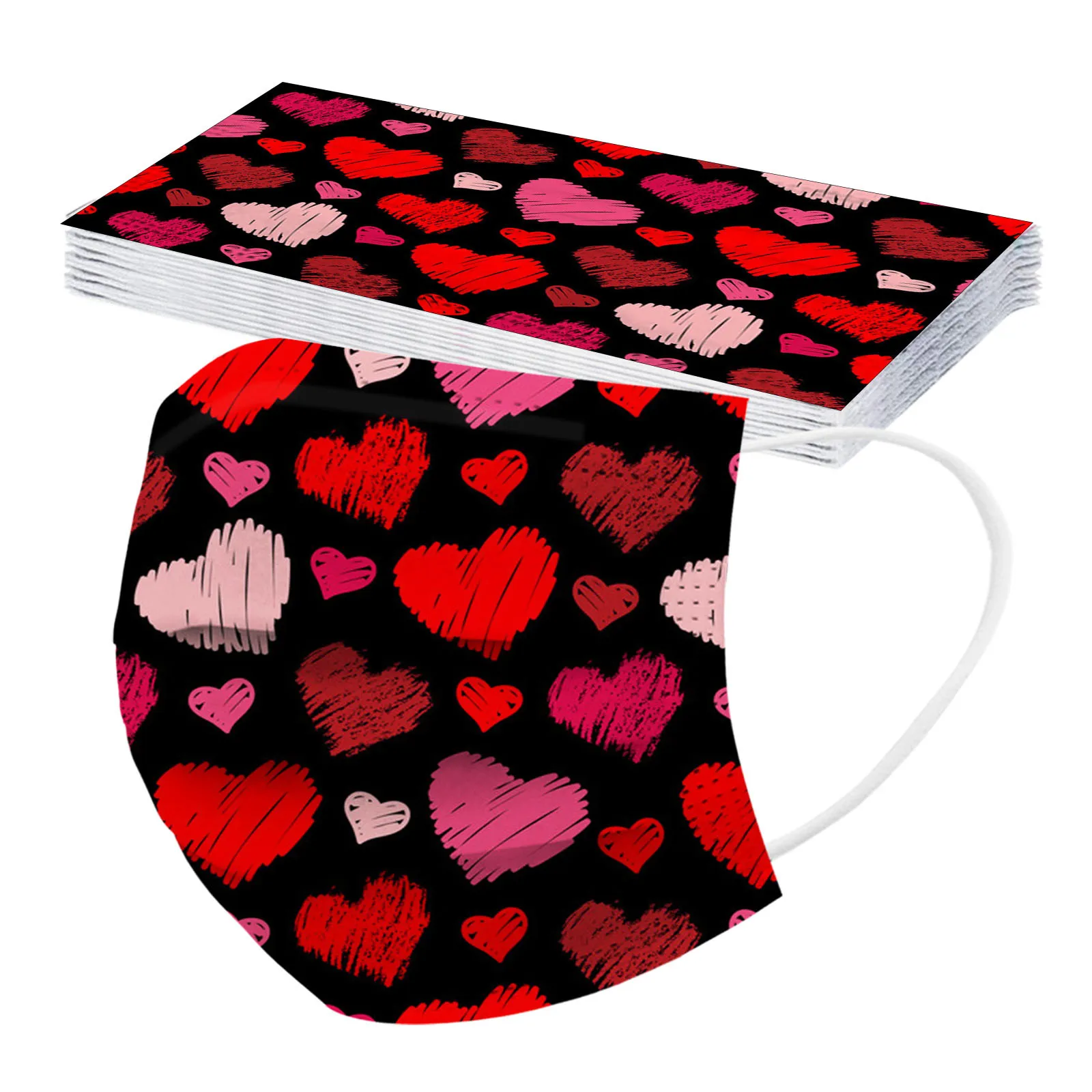 

50pc Earloop Disposable Mask For Face Masks Adult Nonwoven Fabric Dustproof Breathable Mouth Masker 3 Ply Filter Mask Maska d5