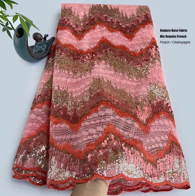 5 ярдов шнур вышитые гипюр смесь блестки французская Кружевная Сетка Тюлевая