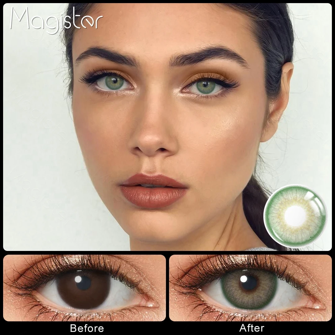 Цветные контактные линзы ed для глаз естественного красоты Siam сумерки 1 пара