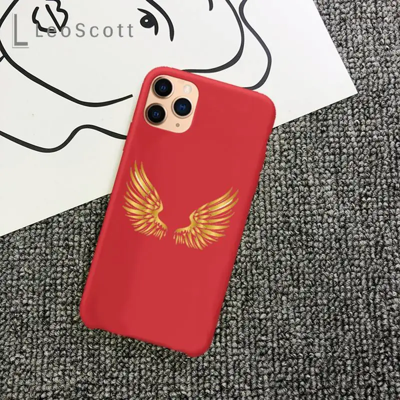 

Golden leaf flower love leopard Phone Case Candy Color for iPhone 11 12 mini pro XS MAX 8 7 6 6S Plus X 5S SE 2020 XR